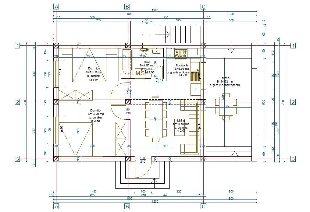 Casa de locuit in regim de inaltime D+P